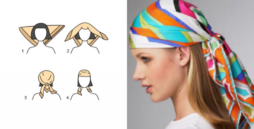 Как завязать платок на голову