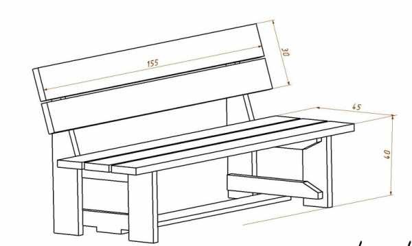 Садовая скамейка со спинкой своими руками: чертежи интересных задумок для реализации