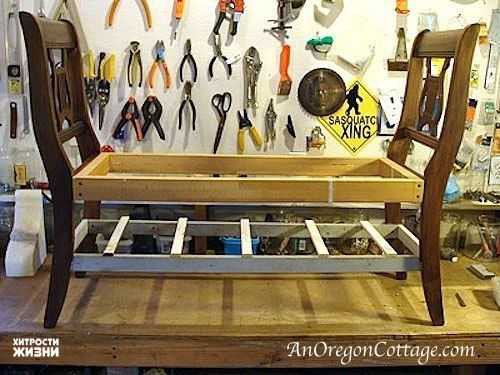 Садовая скамейка со спинкой своими руками: чертежи интересных задумок для реализации