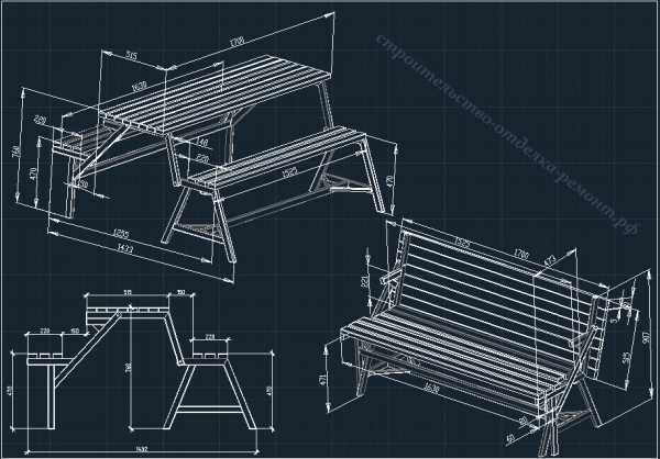 Садовая скамейка со спинкой своими руками: чертежи интересных задумок для реализации