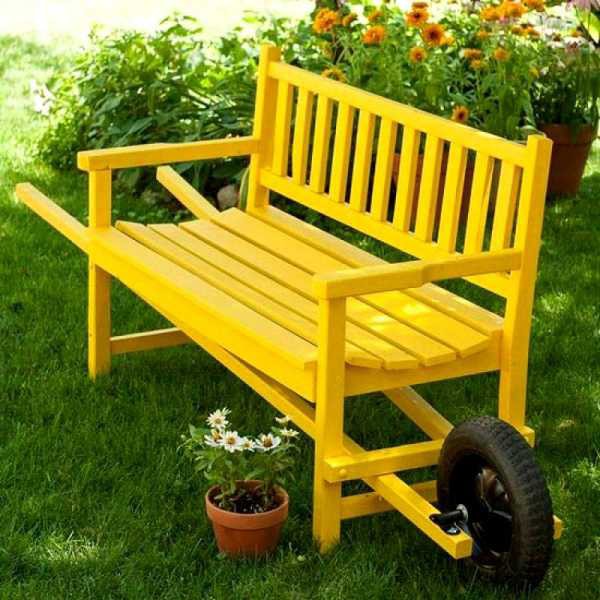 Садовая скамейка со спинкой своими руками: чертежи интересных задумок для реализации