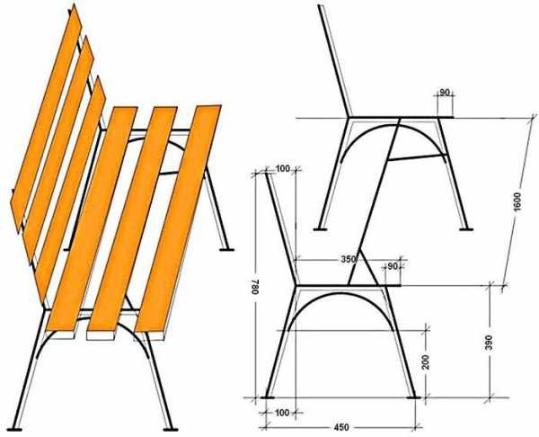 Садовая скамейка со спинкой своими руками: чертежи интересных задумок для реализации