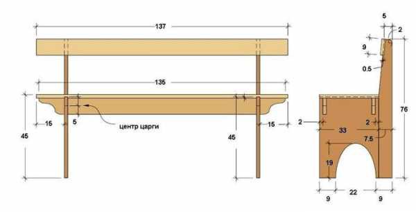 Садовая скамейка со спинкой своими руками: чертежи интересных задумок для реализации