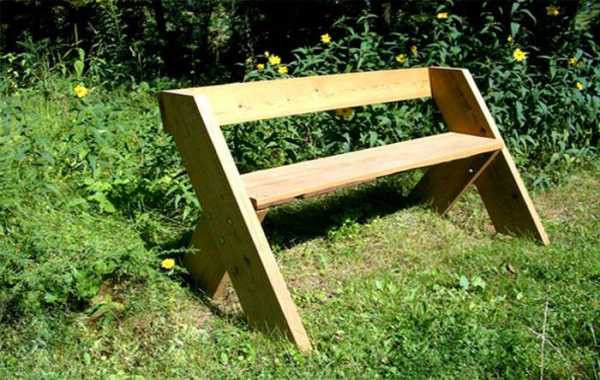Садовая скамейка со спинкой своими руками: чертежи интересных задумок для реализации