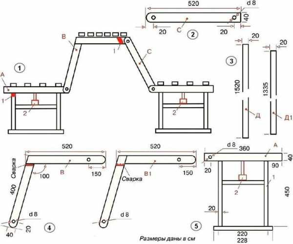 Садовая скамейка со спинкой своими руками: чертежи интересных задумок для реализации