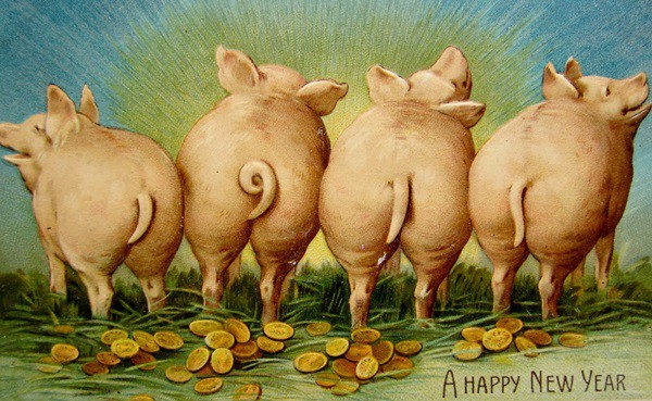 Поздравления с Новым годом Свиньи 2019 прикольные в стихах