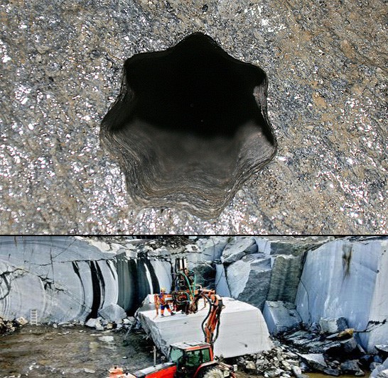 Откуда звёздные отверстия в толще гранита?