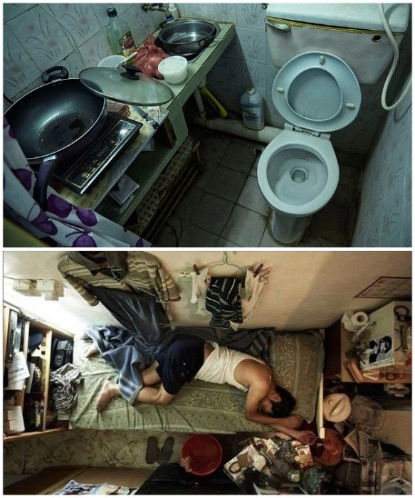 «Клетки-гробы» площадью 2 кв м. Жизнь по-гонконгски