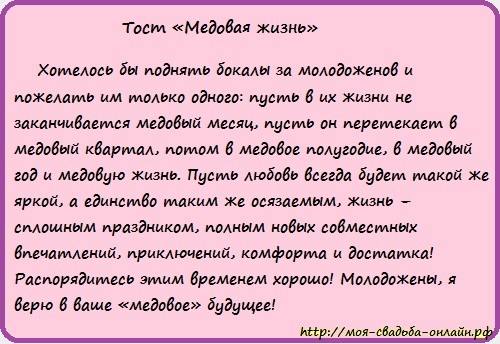 Тосты на свадьбу