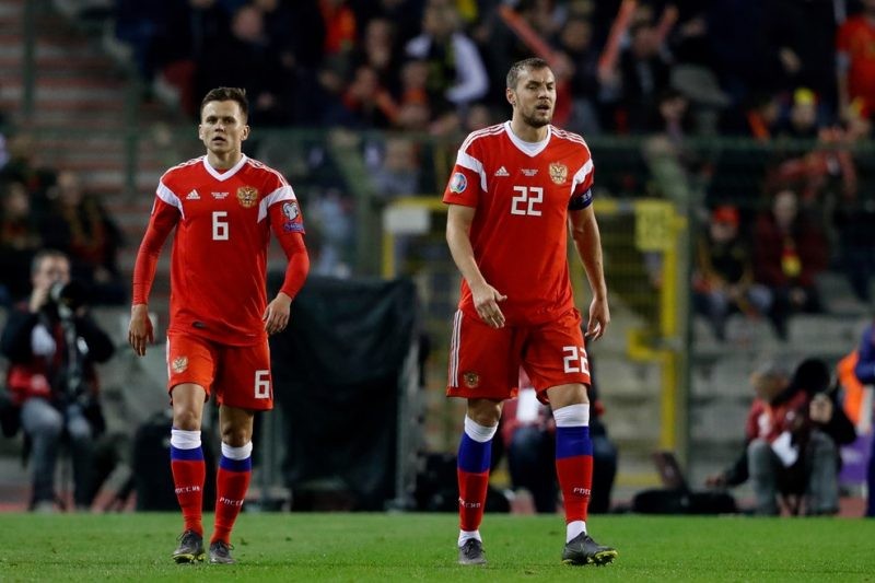 Сборные России и Бельгии сыграют в 9 туре ЧЕ-2020 по футболу