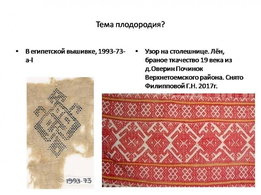 Славянские узоры в Египте