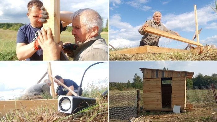 Незрячий сын самостоятельно построил деревянный дом для мамы