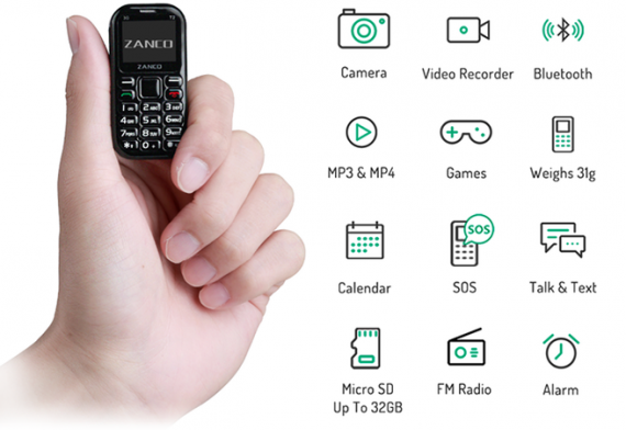 Создана новая версия самого крошечного телефона в мире