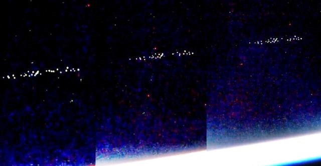 Камеры МКС зафиксировали огромное количество НЛО возле Земли