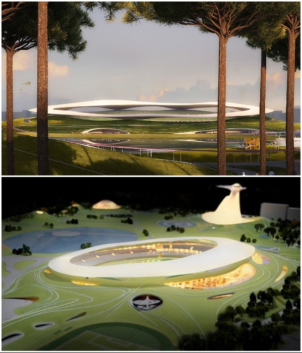 В Китае строится спортивный комплекс-городок, утопающий в зелени