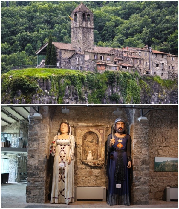 Каталонский городок с экстремальной улицей на обрыве