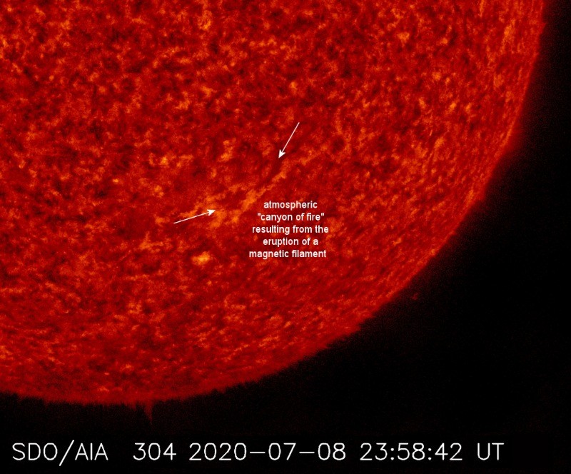 На Солнце возник «каньон огня», который может стать угрозой для Земли