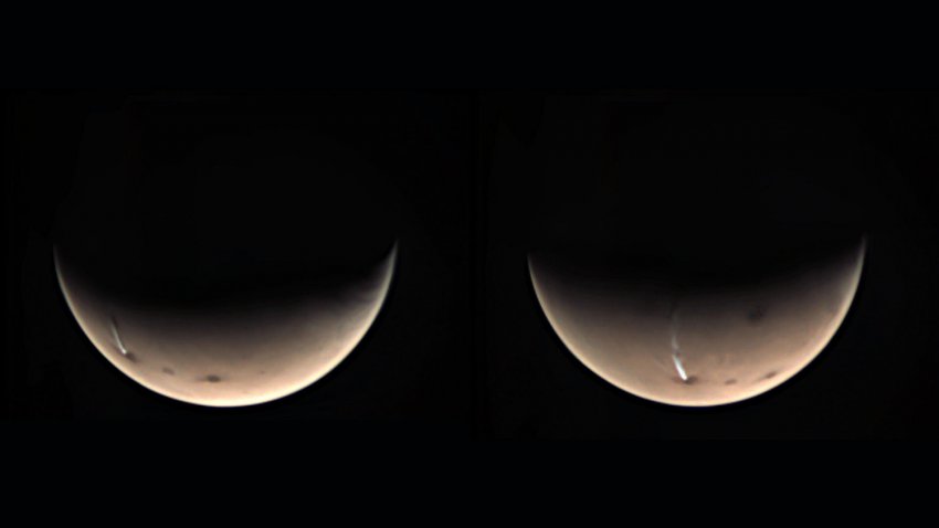 На Марсе вновь заметили странное облако над вулканом