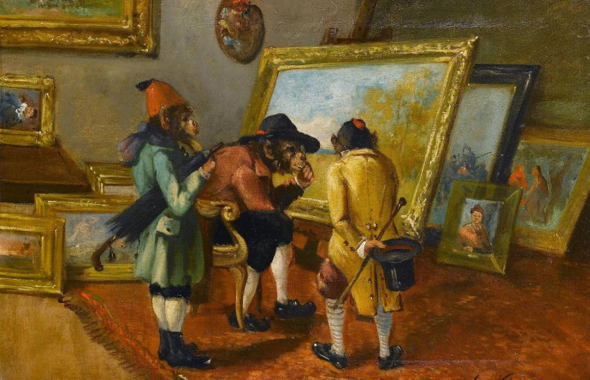 Сенжери: смысловое значение обезьян в живописи