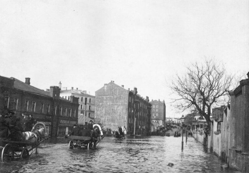Потоп в Москве 1908 года на старых фото и открытках