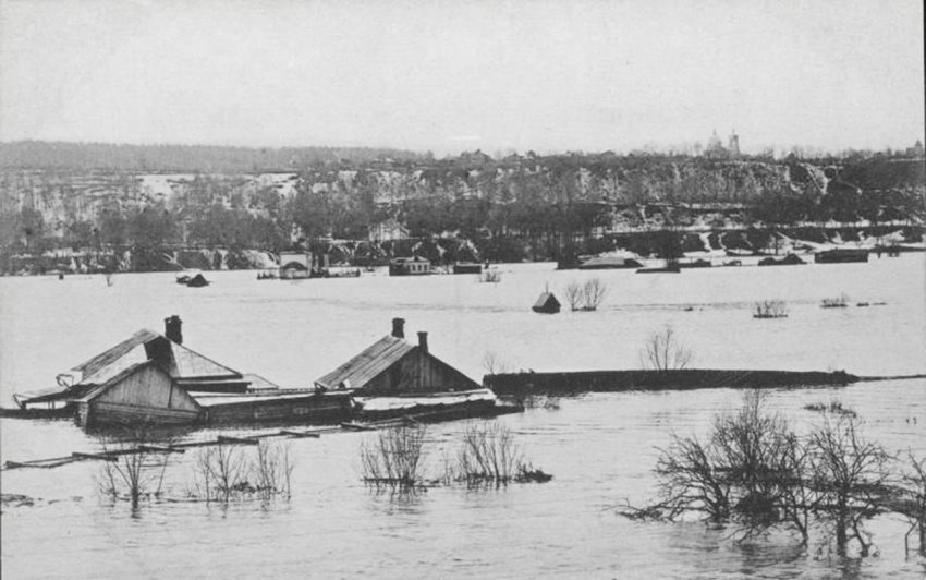 Потоп в Москве 1908 года на старых фото и открытках