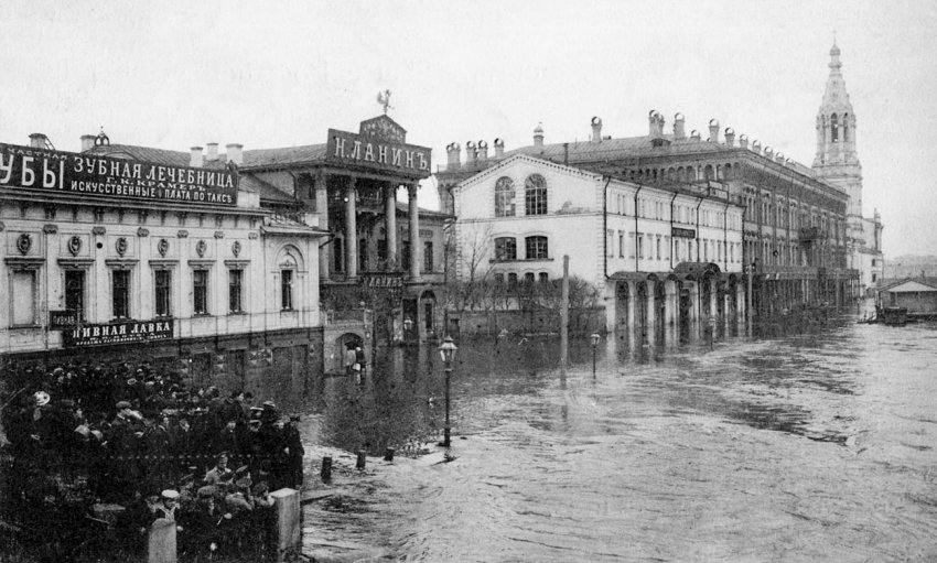 Потоп в Москве 1908 года на старых фото и открытках