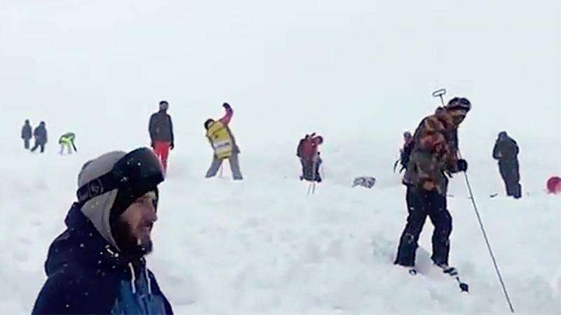 В Домбае произошел принудительный сход лавины 18 января 2021 года