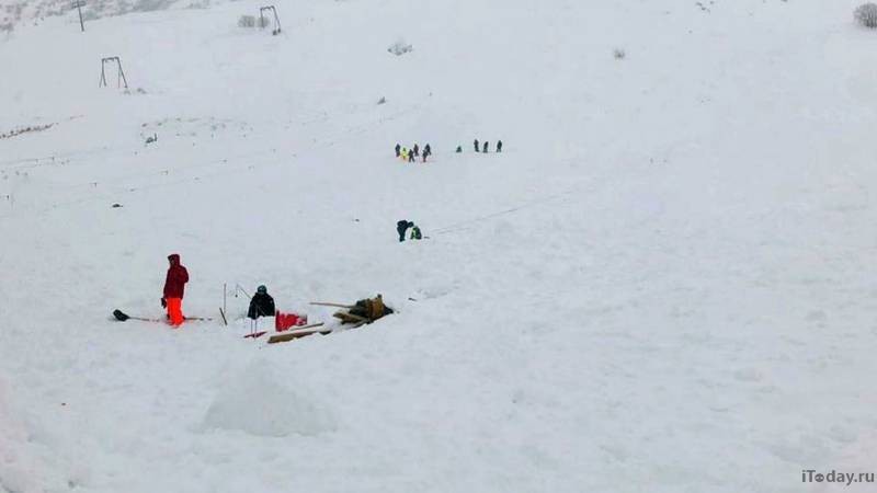 В Домбае произошел принудительный сход лавины 18 января 2021 года