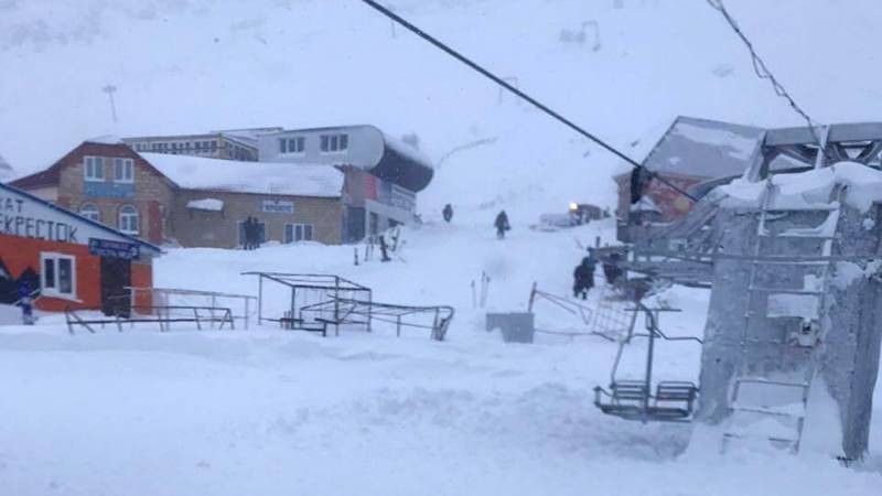 В Домбае произошел принудительный сход лавины 18 января 2021 года