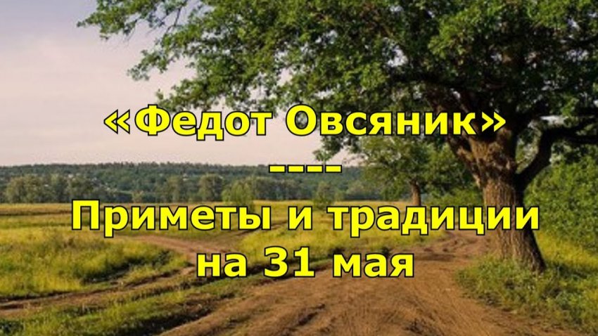 Народные приметы и праздники 31 мая, в день Федота Овсяника