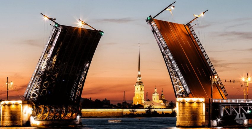 Развод мостов в Санкт-Петербурге в июне 2021 года, график по часам