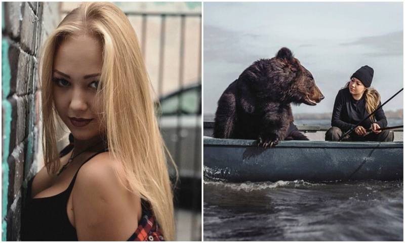 Россиянка Вероника Дичка сделала «дикую» фотосессию с медведем на рыбалке Россиянка Вероника Дичка сделала «дикую» фотосессию с медведем на рыбалке