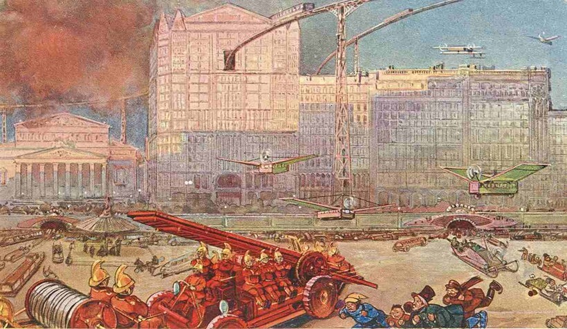 Москва через 300 лет: Как представляли будущее России в 1914 году