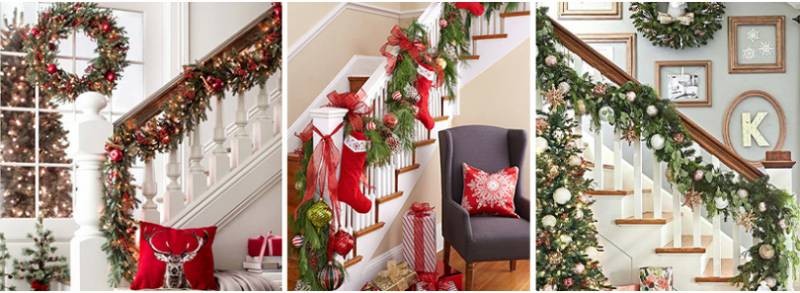 Самые яркие идеи новогоднего декора 2022 окон, лестницы и дверей