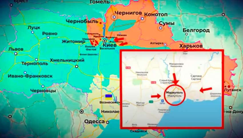 Представлена свежая карта боевых действий на Украине на сегодня, 15.03.2022