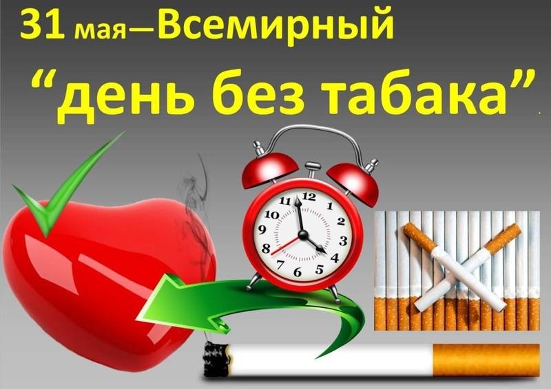 Всемирный день без табака отмечают в России 31 мая 2022 года Всемирный день без табака отмечают в России 31 мая 2022 года
