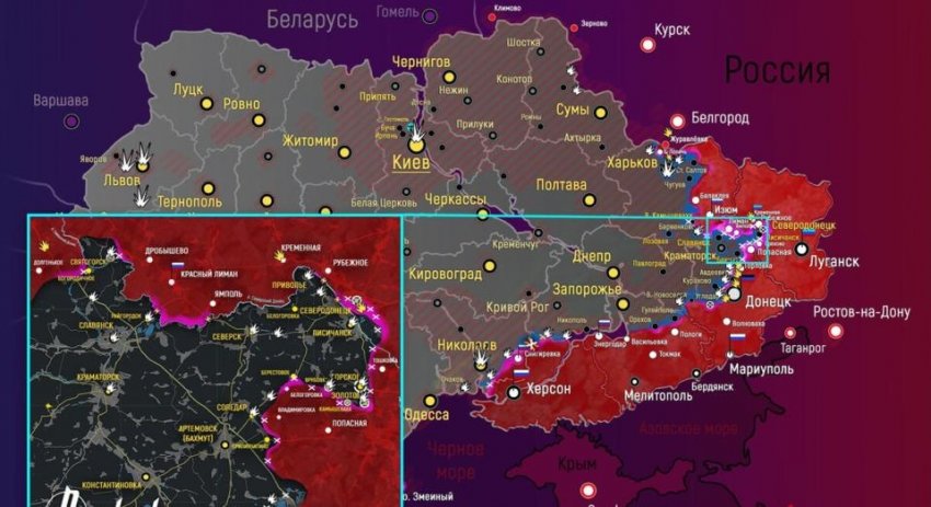 Новая карта боевых действий на Украине на 02.06.2022: последние новости сегодня